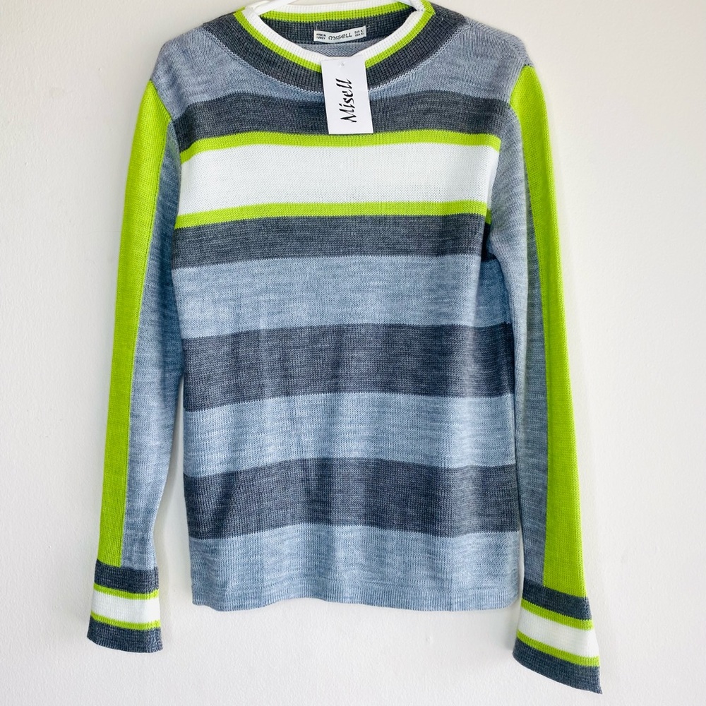 Miscellaneous Green Strip Sweater